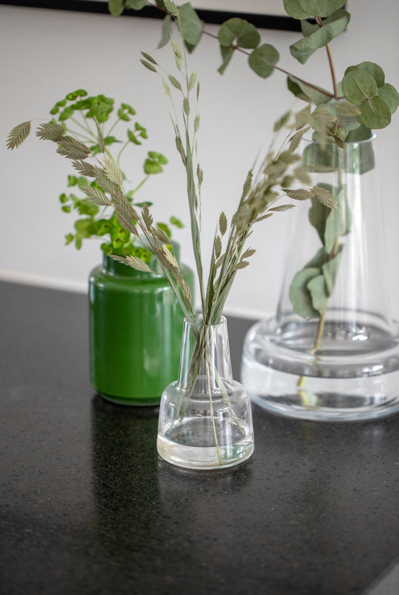 Flora Vase - Clear - Holmegaard - Vases - Medium Neck - HORNE