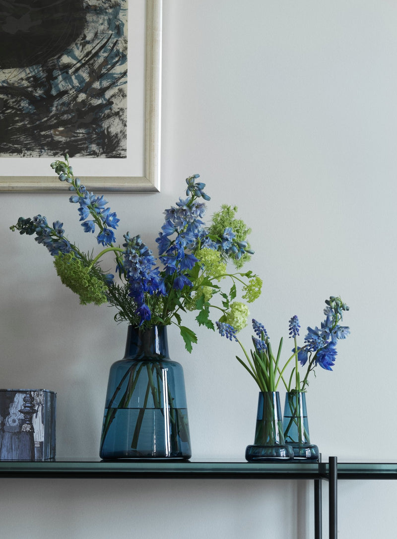 Flora Vase - Dark Blue - Holmegaard - Vases - Short Neck - HORNE