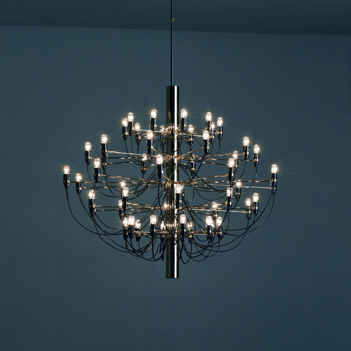 Flos 2097 Industrial Chandelier - Flos - Chandeliers - 50 Bulb - Matte Black - Not UL Certified - HORNE