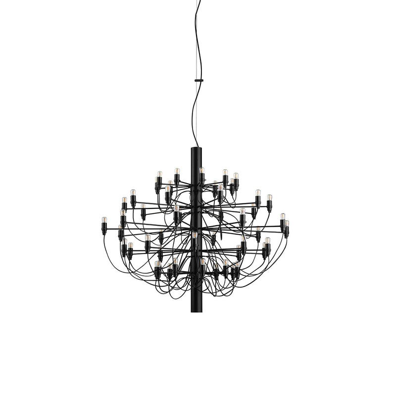 Flos 2097 Industrial Chandelier - Flos - Chandeliers - 50 Bulb - Matte Black - Not UL Certified - HORNE