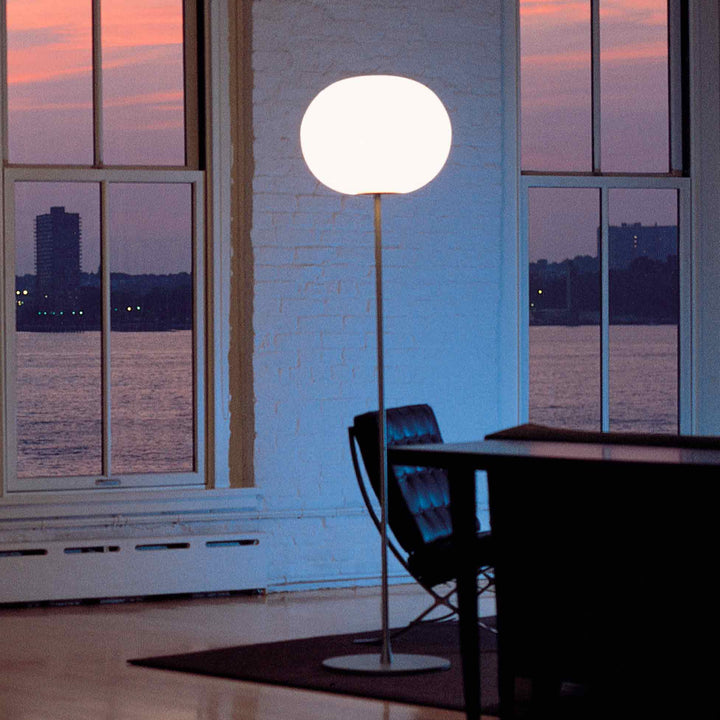 Flos Glo - Ball Dimmable Floor Lamp - Medium/F2 - Flos - Floor Lamps - Matte Black - F2: 68.89" - HORNE