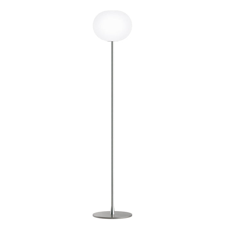 Flos Glo - Ball Dimmable Floor Lamp - Medium/F2 - Flos - Floor Lamps - Silver - F2: 68.89" - HORNE