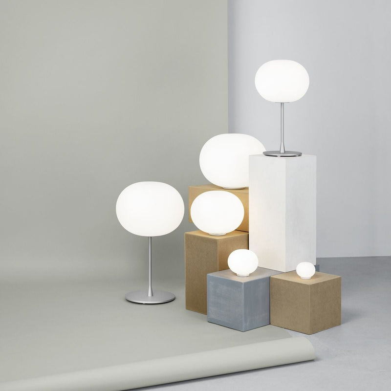Flos Glo - Ball Modern Dimmable Table Lamp - Flos - Table + Task - Silver - T1 - 13