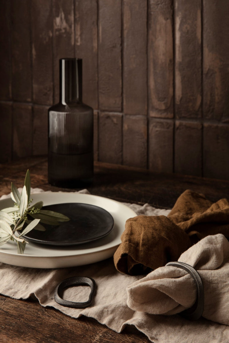 Flow Napkin Rings - Set of 4 - Ferm Living - Kitchen Tools - Brass - HORNE