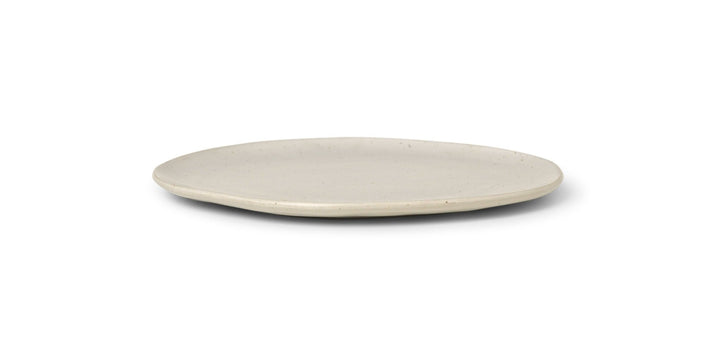Flow Plate - Large - Ferm Living - Dinnerware - Off - White Speckle - HORNE
