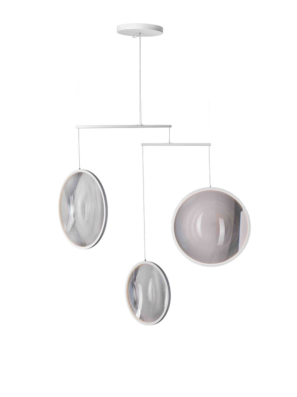 Focus Chandelier - DCW Editions - Chandeliers - 3 Discs - White - HORNE