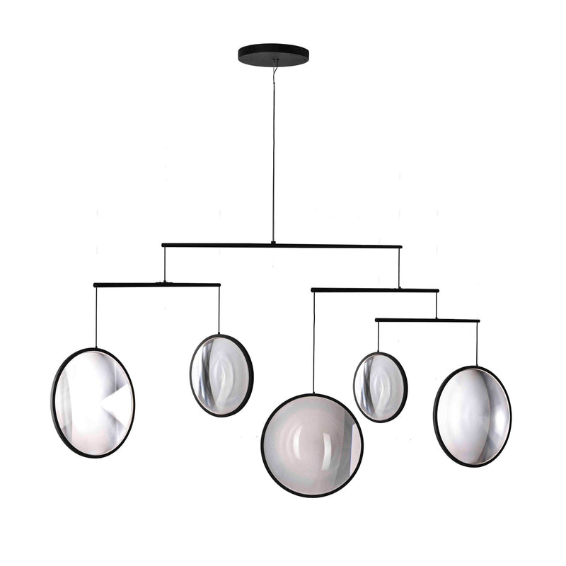 Focus Chandelier - DCW Editions - Chandeliers - 3 Discs - Black - HORNE