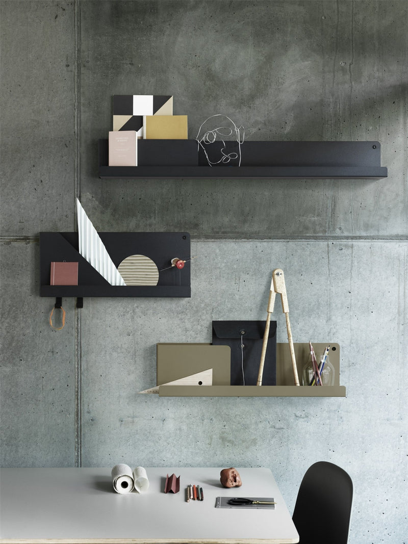 Folded Shelves - Muuto - Shelving - Small - Black - HORNE