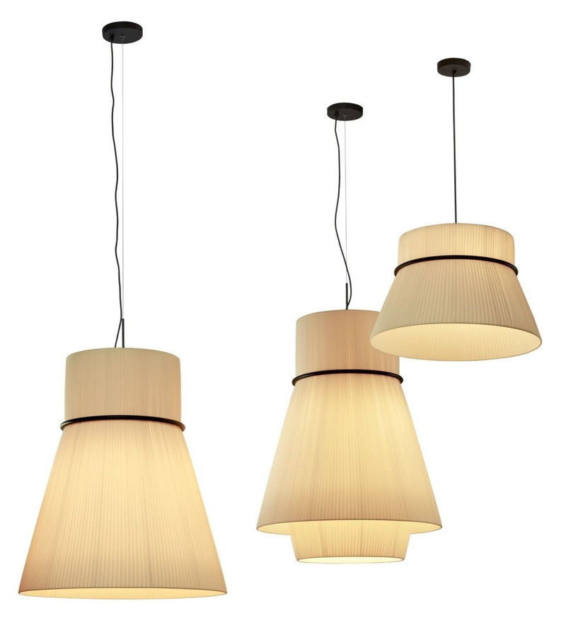 Folie S/70.2 Pendant Light - Bover - Pendants - Black Frame/ Cream Shade - HORNE