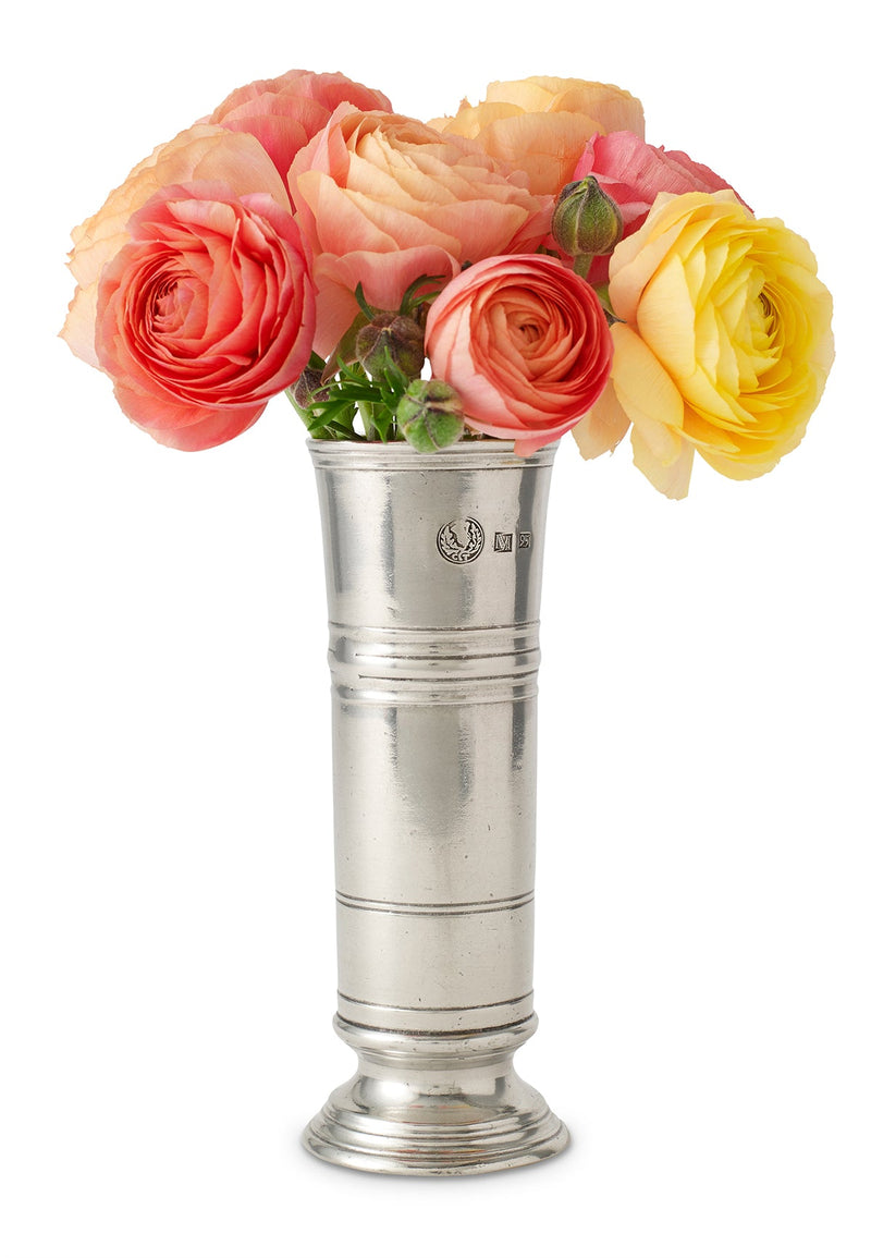 Footed Cylinder Vase