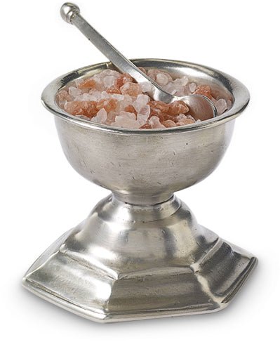 Footed Salt Cellar With Spoon