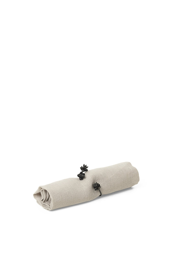 Forest Napkin Rings - Set of 4 - Ferm Living - Kitchen Tools - Black Brass - HORNE
