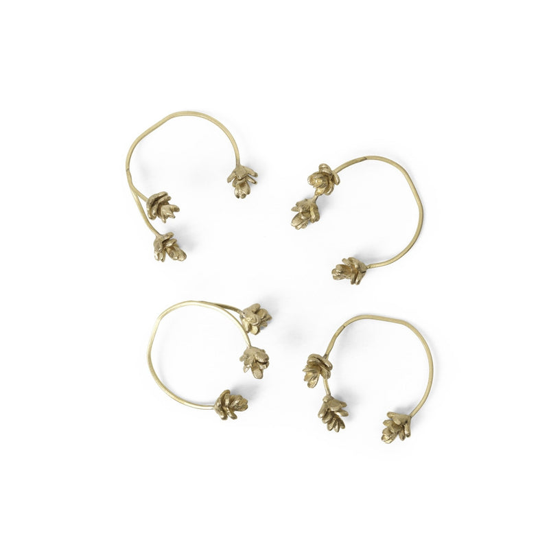 Forest Napkin Rings - Set of 4 - Ferm Living - Kitchen Tools - Brass - HORNE