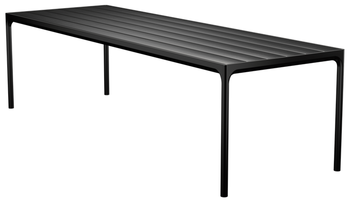 FOUR Dining Table - HOUE - Outdoor Furniture - 35.4" x 106.3" - Aluminum Top/ Black Frame - HORNE