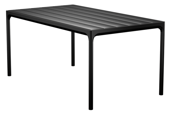FOUR Dining Table - HOUE - Outdoor Furniture - 35.4" x 63" - Aluminum Top/ Black Frame - HORNE