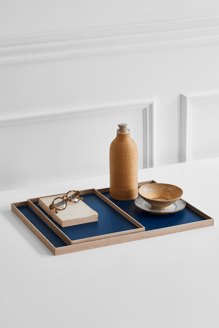 Frame Oak Tray - Gejst - Storage + Organization - Blue - Large - HORNE