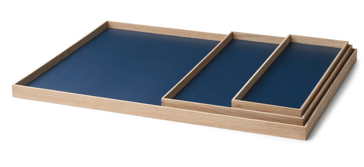 Frame Oak Tray - Gejst - Storage + Organization - Blue - Large - HORNE