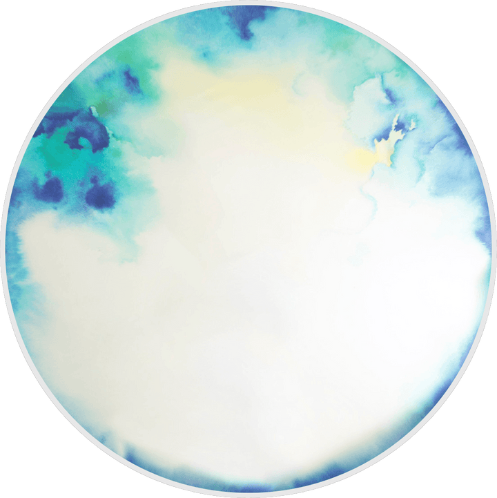 Francis Wall Mirror - Extra Large - Petite Friture - Mirrors - Blue - Yellow Watercolor - HORNE