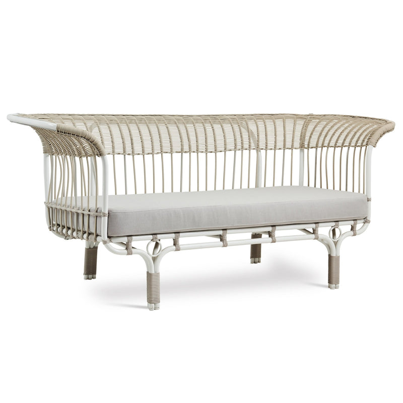 Franco Albini Belladonna Sofa - Exterior - Sika Design - Outdoor Furniture - Natural - Tempotest White Canvas - HORNE