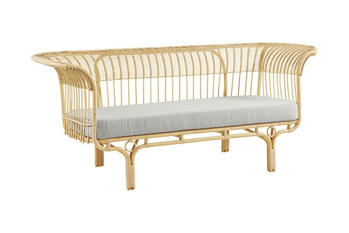 Franco Albini Belladonna Sofa - Exterior - Sika Design - Outdoor Furniture - Natural - Tempotest White Canvas - HORNE