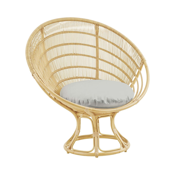 Franco Albini Luna Sun Chair - Exterior - Sika Design - Outdoor Furniture - Natural - Sunbrella Sailcloth Seagull - HORNE