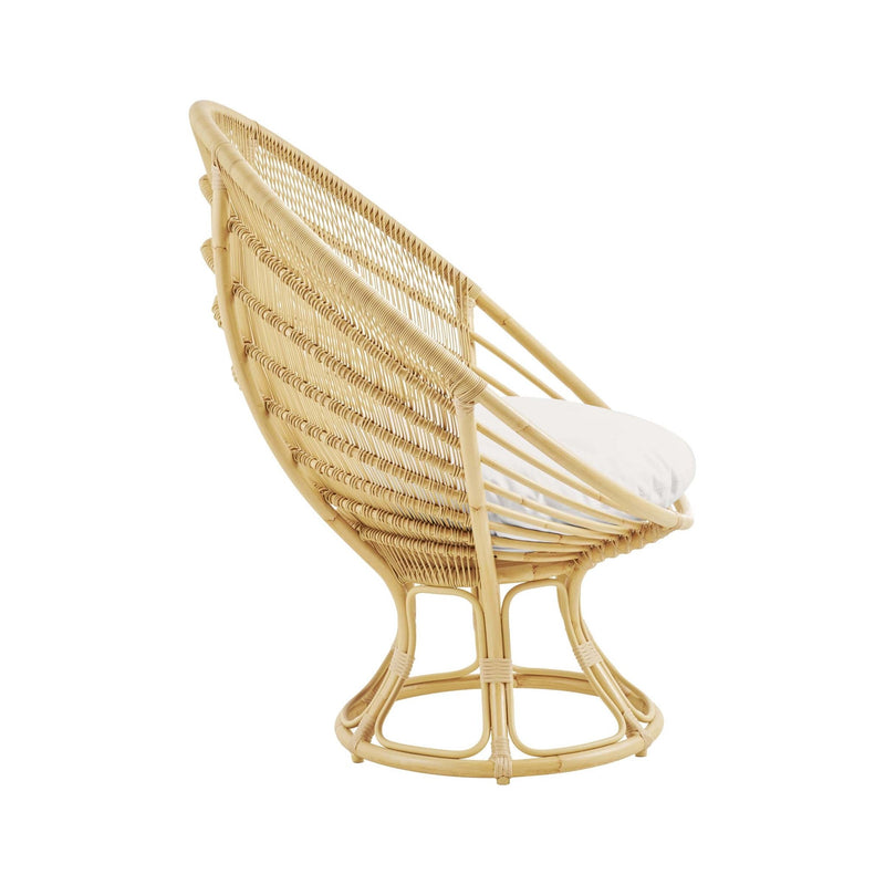 Franco Albini Luna Sun Chair - Exterior - Sika Design - Outdoor Furniture - Dove White - Tempotest White Canvas - HORNE