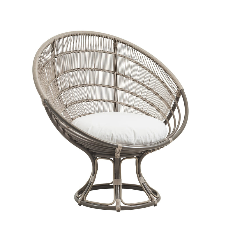 Franco Albini Luna Sun Chair - Exterior - Sika Design - Outdoor Furniture - Dove White - Tempotest White Canvas - HORNE