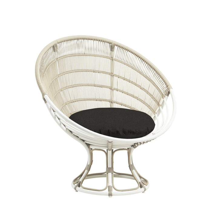 Franco Albini Luna Sun Chair - Exterior - Sika Design - Outdoor Furniture - Dove White - Sunbrella Sailcloth Seagull - HORNE