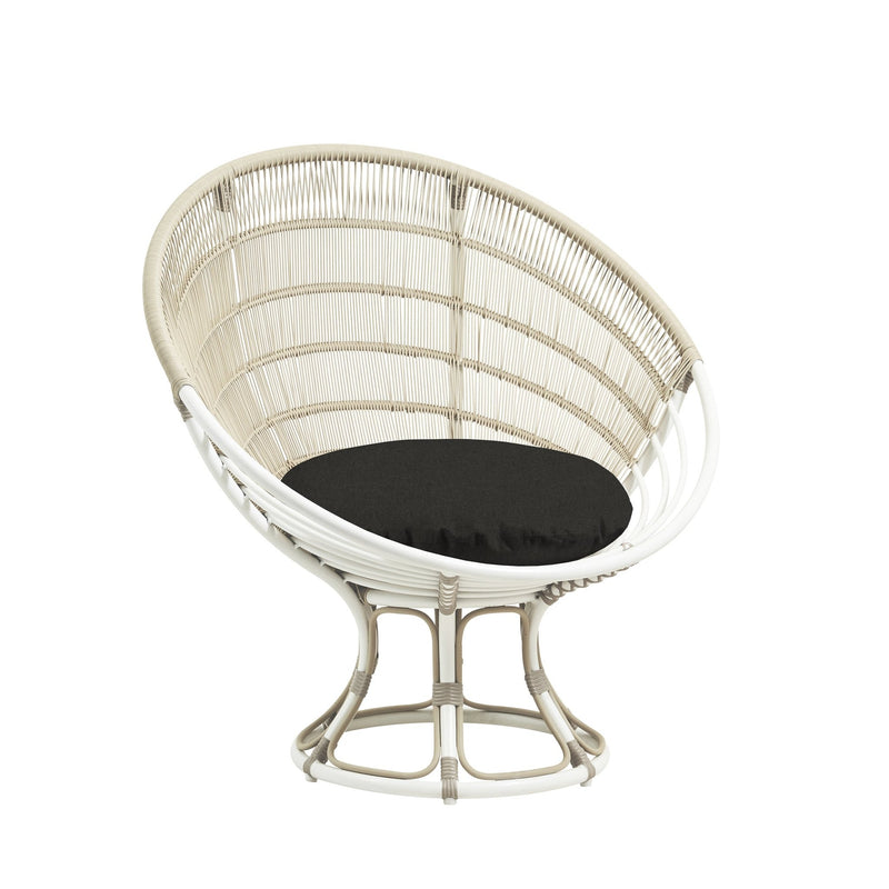 Franco Albini Luna Sun Chair - Exterior - Sika Design - Outdoor Furniture - Dove White - Tempotest White Canvas - HORNE