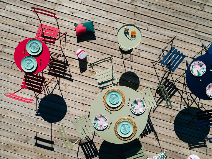 French Bistro Folding Chair - Set of 2 - Fermob - Outdoor Furniture - Willow Green - HORNE