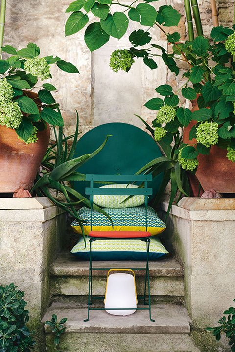 French Bistro Folding Chair - Set of 2 - Fermob - Outdoor Furniture - Acapulco Blue - HORNE