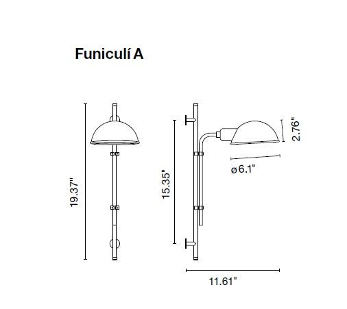 Funiculi A Wall Lamp - Marset - Wall Sconces - Moss Gray - HORNE