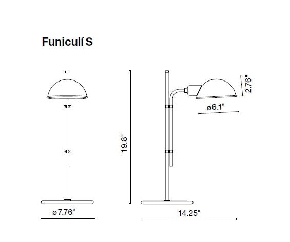 Funiculi S Task Lamp - Marset - Table + Task - Black - HORNE