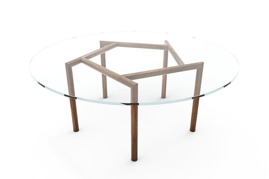 Gallagher Coffee Table - Tronk - Tables + Desks - Walnut - Clear - HORNE