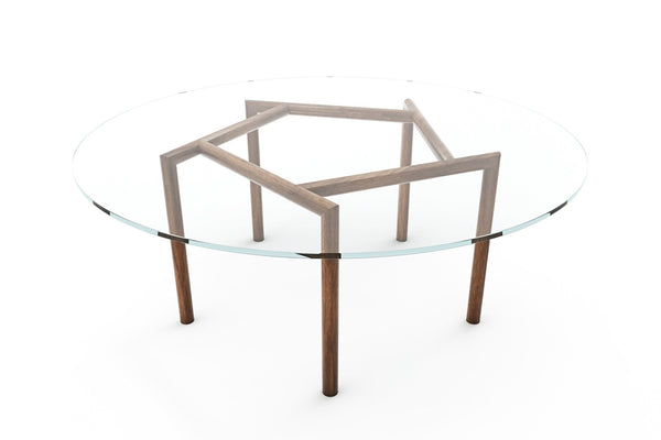 Gallagher Coffee Table - Tronk - Tables + Desks - Walnut - Clear - HORNE