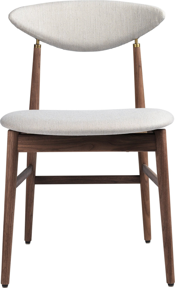 Gent Dining Chair - Gubi - Chairs - Black Stained Ash - Antique Brass - Gabriel Tempt - 60152 - HORNE