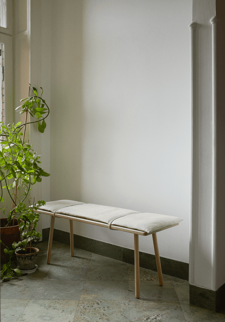 Georg Bench - Skagerak by Fritz Hansen - Stools + Benches + Ottomans - Black Painted Oak - Light Grey - HORNE