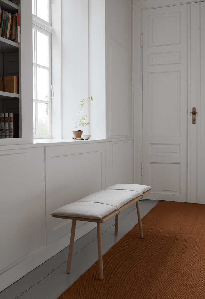 Georg Bench - Skagerak by Fritz Hansen - Stools + Benches + Ottomans - Black Painted Oak - Light Grey - HORNE