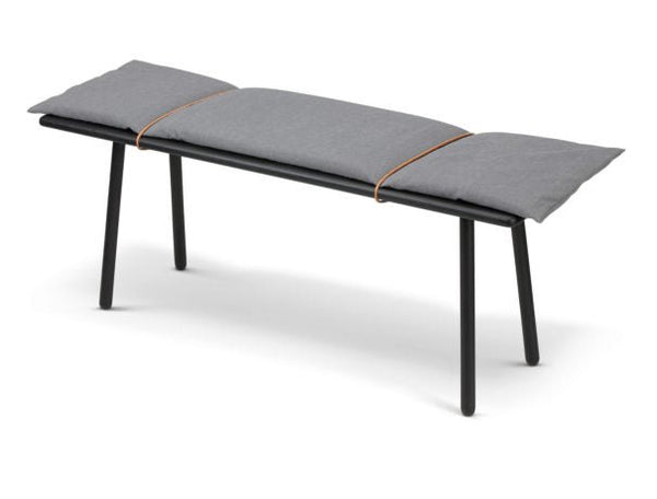 Georg Bench - Skagerak by Fritz Hansen - Stools + Benches + Ottomans - Black Painted Oak - Light Grey - HORNE