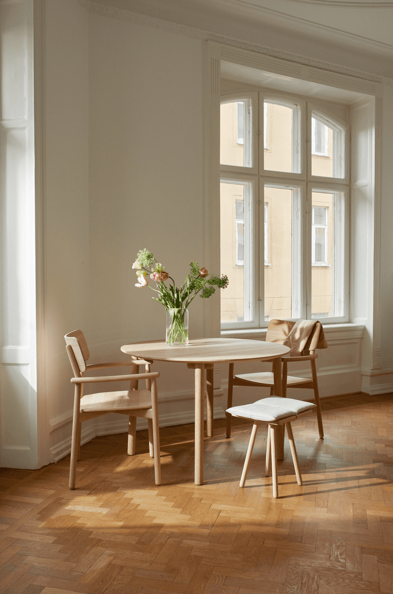 Georg Stool - Skagerak by Fritz Hansen - Stools + Benches + Ottomans - Oak - Untreated - Dark Grey - HORNE