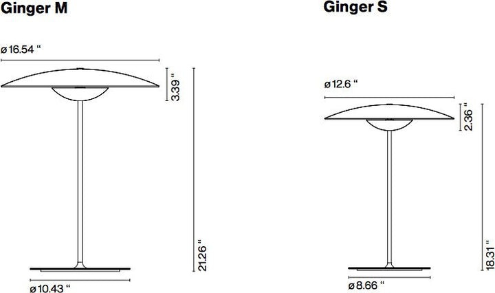 Ginger Table Lamp - Plug And Cord