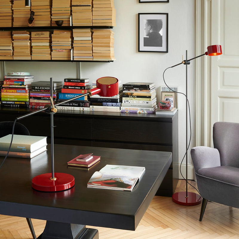 G.O. Table Lamp - Oluce - Table + Task - Scarlet Red - HORNE