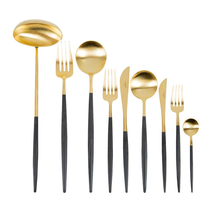 Goa Cutlery - Brushed Gold - Sets - Cutipol - Flatware + Serving Pieces - 24 Piece Setting - HORNE