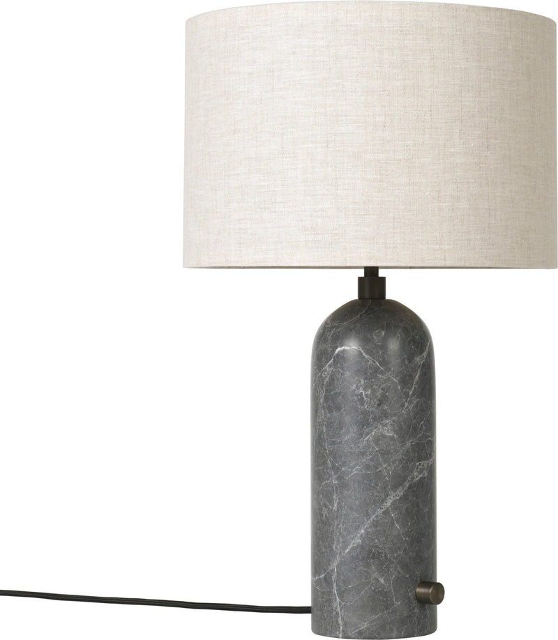 Gravity Table Lamp - Small - Gubi - Floor Lamps - Black Marble - Canvas - HORNE