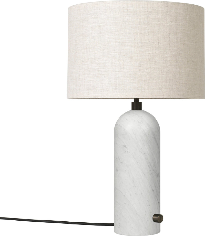 Gravity Table Lamp - Small - Gubi - Floor Lamps - Black Marble - Canvas - HORNE