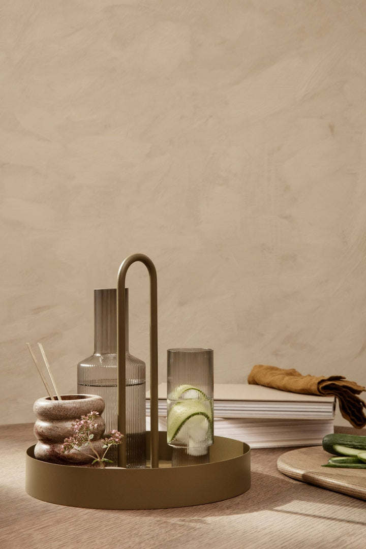 Grib Tray - Ferm Living - Storage + Organization - Olive - HORNE