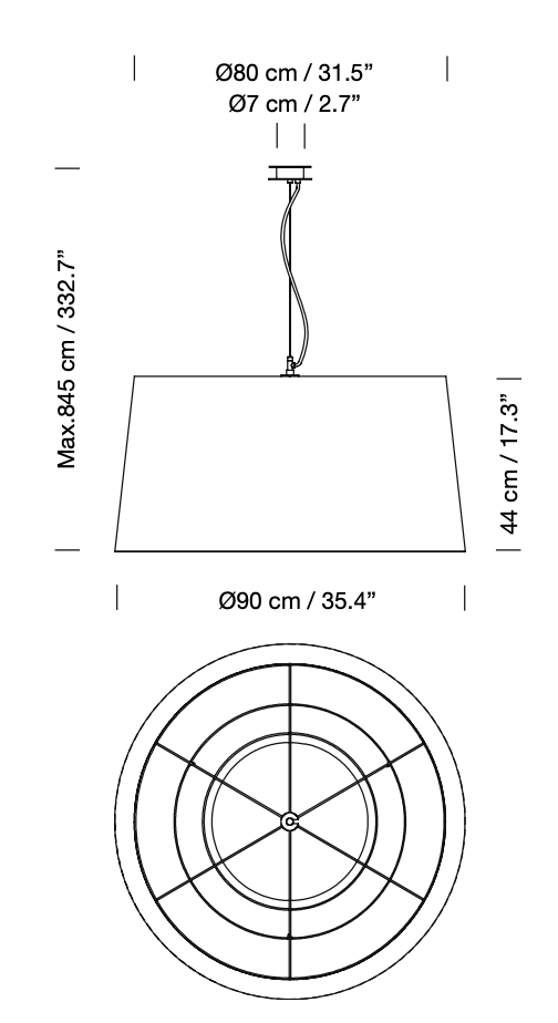 GT7 Pendant - Santa & Cole - Pendants - Black - Natural - HORNE