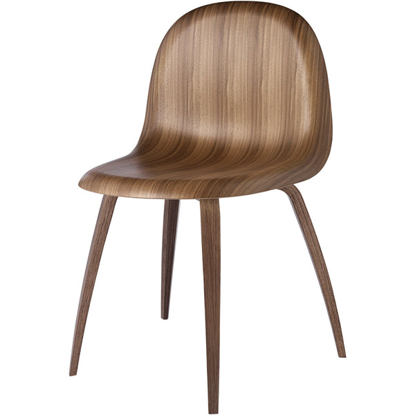 Gubi 3D Chair Wood Shell - Wood Base
