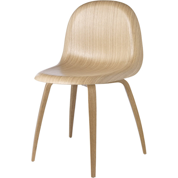 Gubi 3D Chair Wood Shell - Wood Base