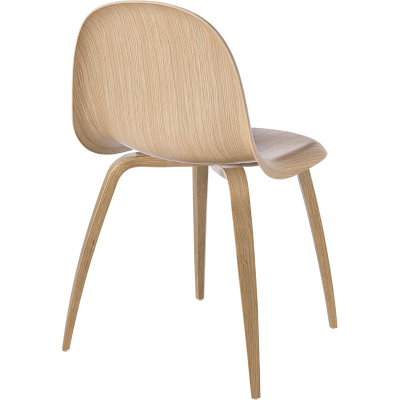 Gubi 3D Chair Wood Shell - Wood Base